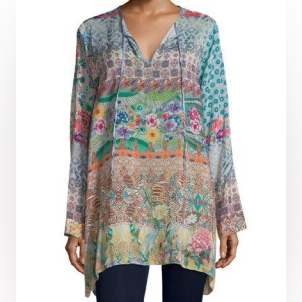 Johnny Was Breeland Georgette Tunic Top 1X